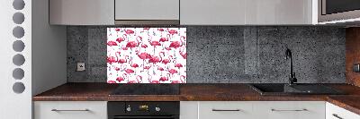 Achterwand keuken Flamingo's
