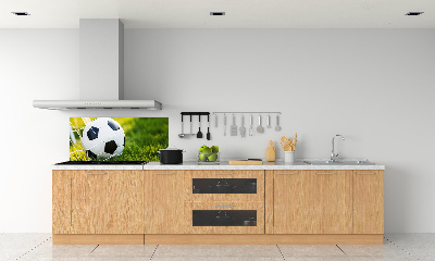 Spatscherm keuken De bal ligt in het doel.