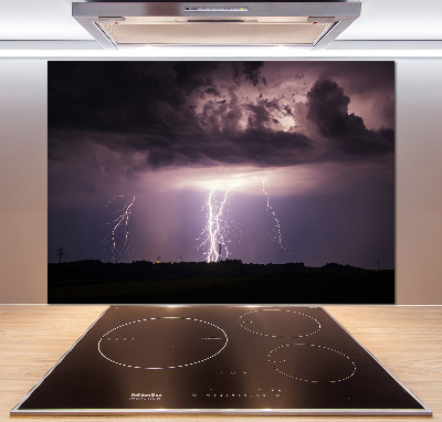 Achterwand keuken Onweer