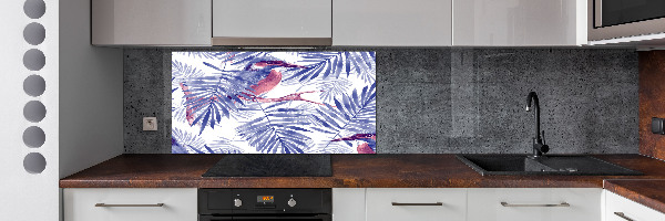 Panel do kuchni Rośliny i ptak