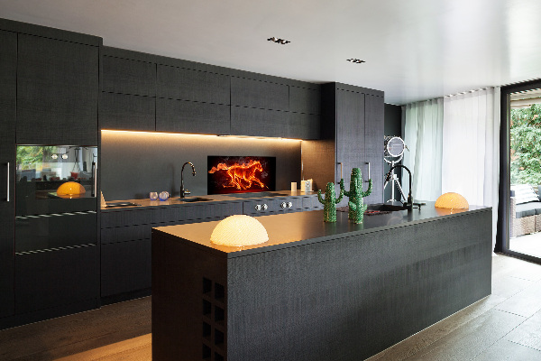 Spatscherm keuken Paard in vlammen