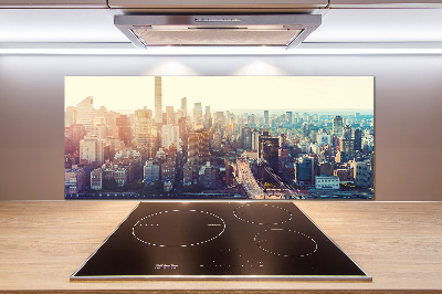 Spatscherm keuken New York vanuit vogelperspectief