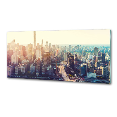 Spatscherm keuken New York vanuit vogelperspectief