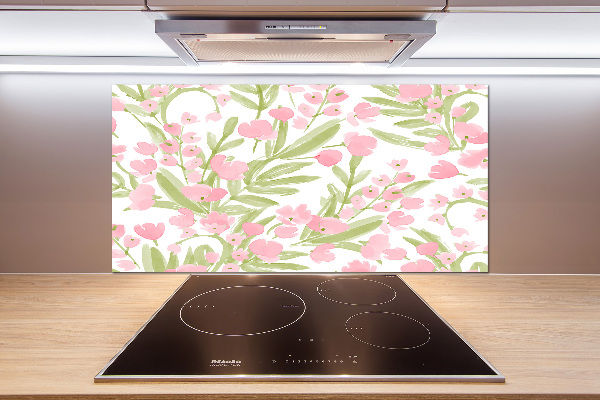 Spatplaat keuken Bloemenpatroon