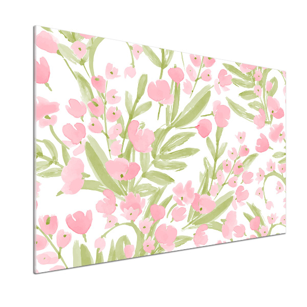 Spatplaat keuken Bloemenpatroon
