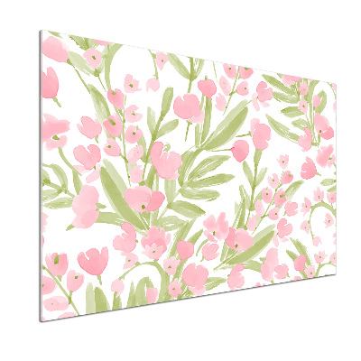 Spatplaat keuken Bloemenpatroon