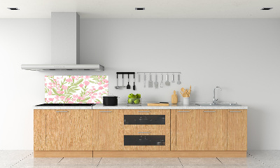 Spatplaat keuken Bloemenpatroon