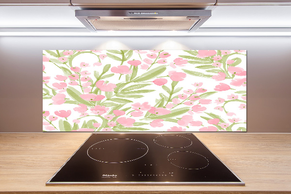 Spatplaat keuken Bloemenpatroon