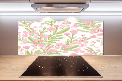 Spatplaat keuken Bloemenpatroon