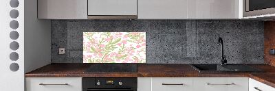 Spatplaat keuken Bloemenpatroon