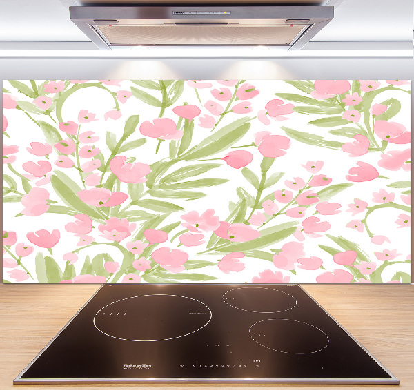 Spatplaat keuken Bloemenpatroon