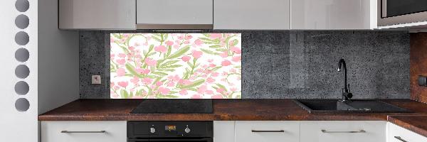 Spatplaat keuken Bloemenpatroon