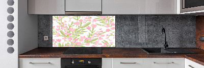 Spatplaat keuken Bloemenpatroon