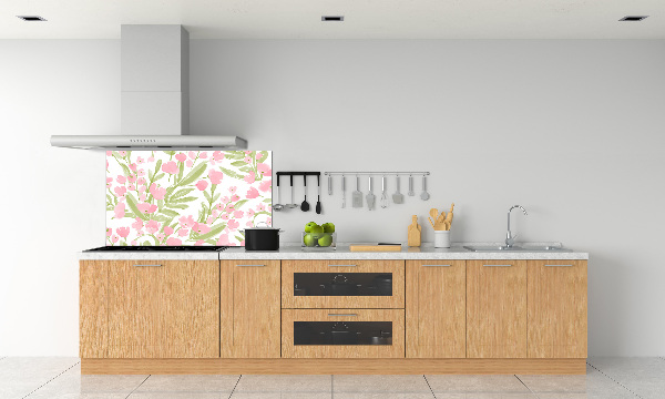 Spatplaat keuken Bloemenpatroon