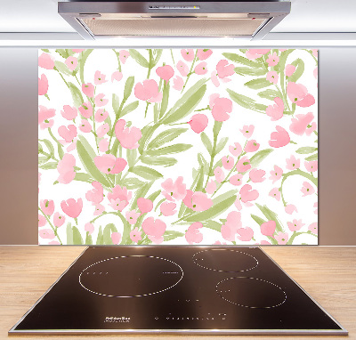 Spatplaat keuken Bloemenpatroon