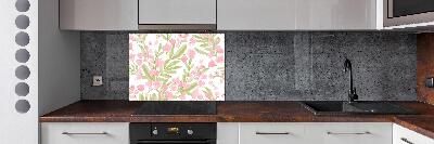 Spatplaat keuken Bloemenpatroon