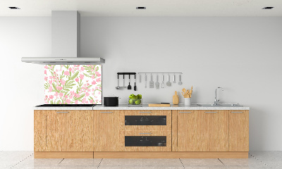 Spatplaat keuken Bloemenpatroon