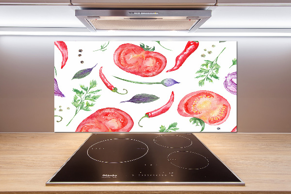 Panel lacobel Pomidor i przyprawy