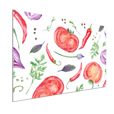 Panel lacobel Pomidor i przyprawy