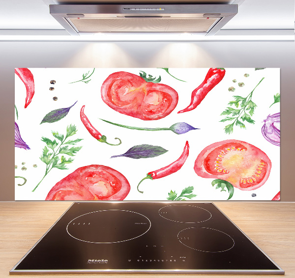 Achterwand keuken Tomaat en kruiden