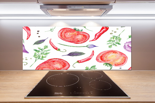 Achterwand keuken Tomaat en kruiden