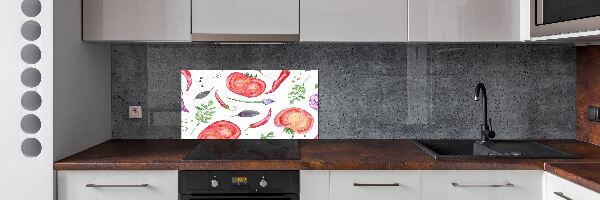 Achterwand keuken Tomaat en kruiden