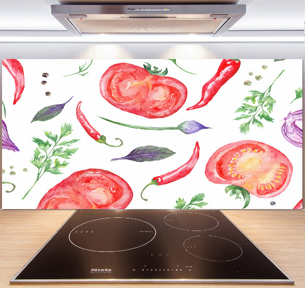 Achterwand keuken Tomaat en kruiden