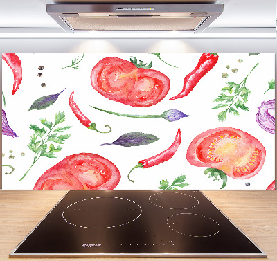Achterwand keuken Tomaat en kruiden