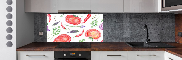 Achterwand keuken Tomaat en kruiden