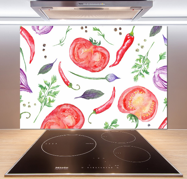 Achterwand keuken Tomaat en kruiden