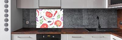Achterwand keuken Tomaat en kruiden