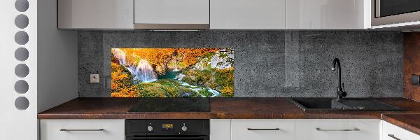Achterwand keuken Waterval in de herfst