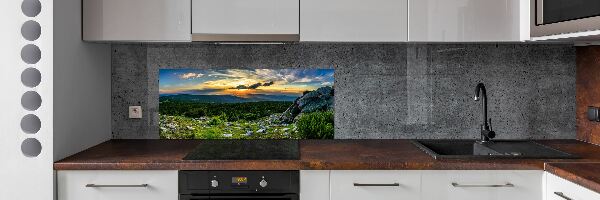 Spatplaat keuken Bergpanorama