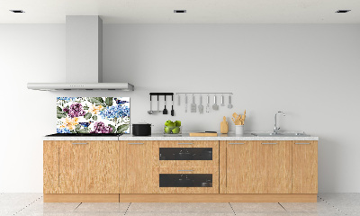 Keuken achterwand Bloemen en vogels