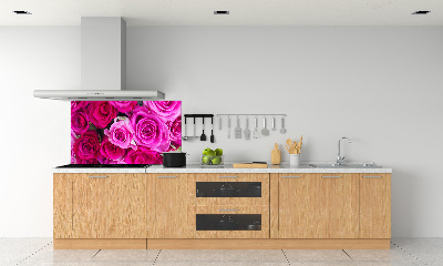 Spatscherm keuken Boeket roze rozen