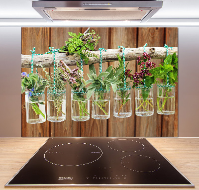 Panel do kuchni Zioła w słoikach