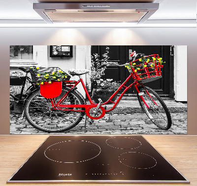 Glazen achterwand keuken Stadsfiets
