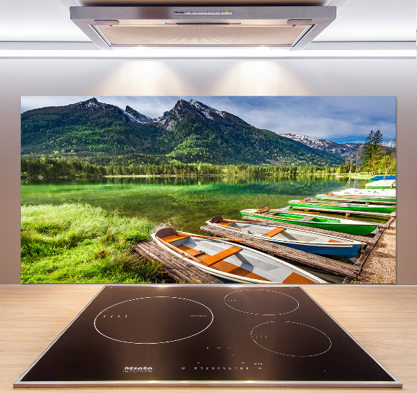 Panel do kuchni Łódki na jeziorze