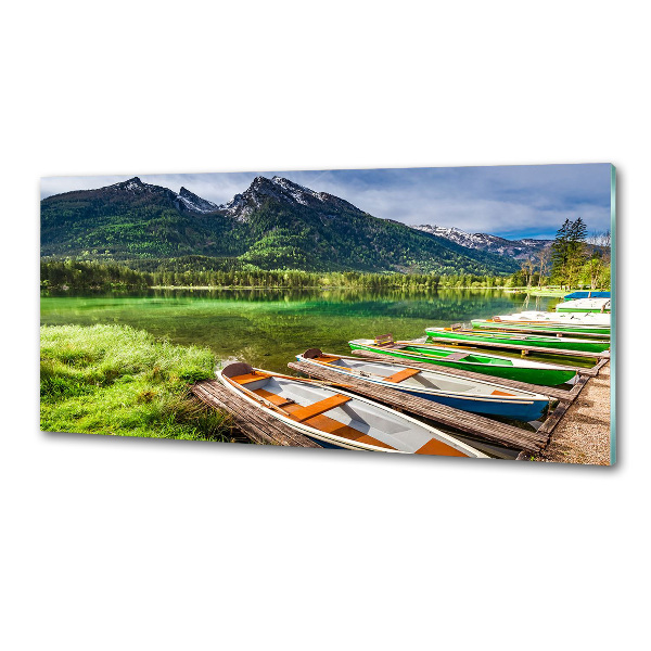 Panel do kuchni Łódki na jeziorze