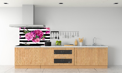 Keuken achterwand Roze pioenrozen