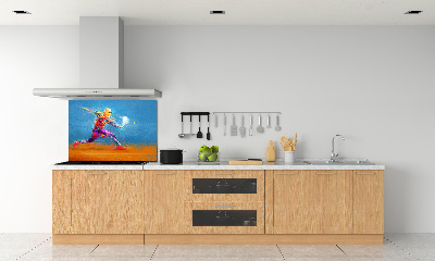 Achterwand keuken Tennisspeler