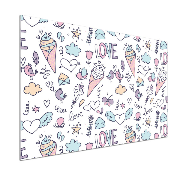 Panel do kuchni Romantyczny wzór