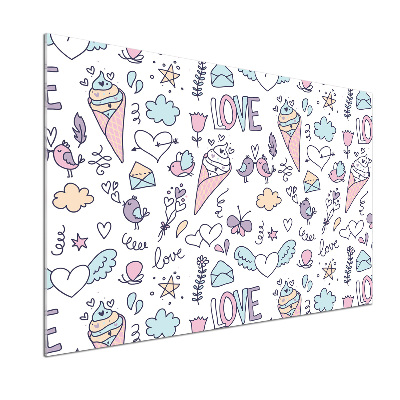 Panel do kuchni Romantyczny wzór