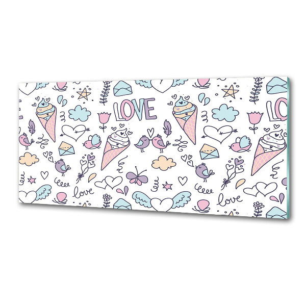 Panel do kuchni Romantyczny wzór