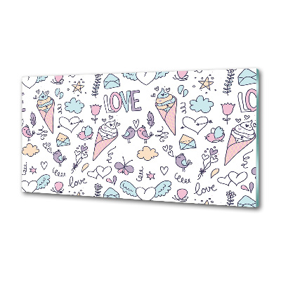 Panel do kuchni Romantyczny wzór