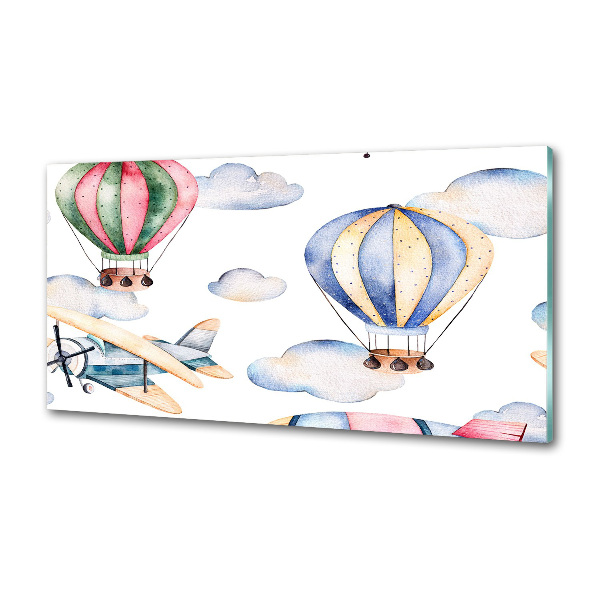 Keuken achterwand Vliegtuigen en ballonnen