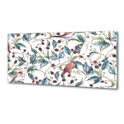 Achterwand keuken Braambessen en vogels