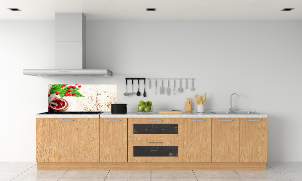 Spatscherm keuken Frambozenjam