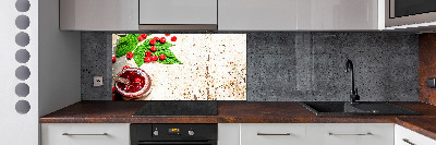 Spatscherm keuken Frambozenjam