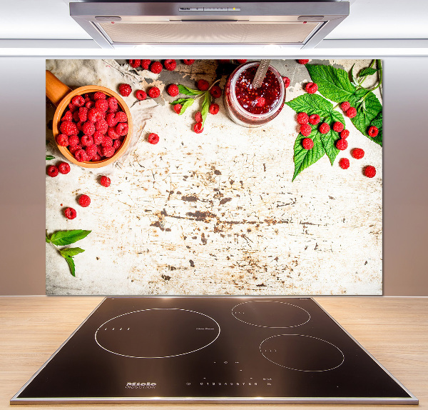 Spatscherm keuken Frambozenjam